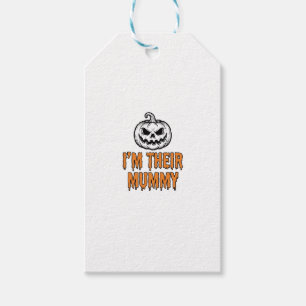 Halloween Mummy Pumpa Vintage Gravyr T-Shirt De Presentetikett