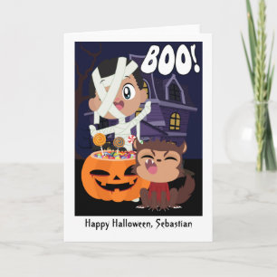 Halloween Mummy-, Pumpkin- och Werevarg-Personlige Kort