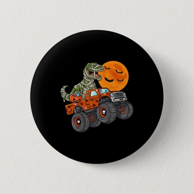 Halloween Mummy T Rex Monster Lastbil Boys Kids To Knapp (Framsida)