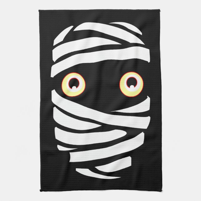Halloween Mummy Towel BOO Halloween Tea Towels Kökshandduk (Vertikal)