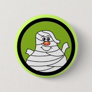 Halloween Mummy Tshirts och Gifts Knapp