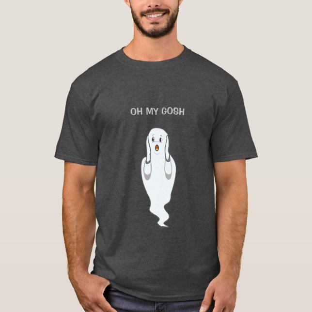 Halloween Munchy Ghost T Shirt (Framsida)