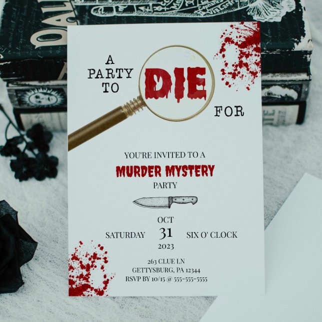 Halloween Murder Mystoppfest-inbjudan Inbjudningar (Skapare uppladdad)