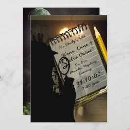 Halloween Murder MystoppHouse Spooky Modern Inbjudningar