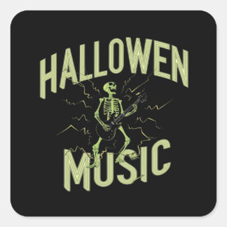 HALLOWEEN MUSIC FYRKANTIGT KLISTERMÄRKE