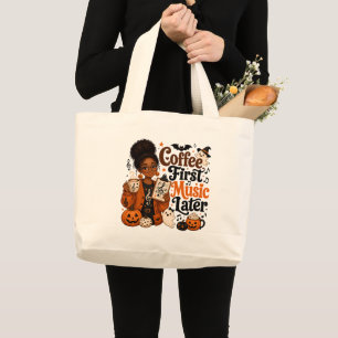 Halloween Musiklärare Citat Canvas Tote Jumbo Tygkasse