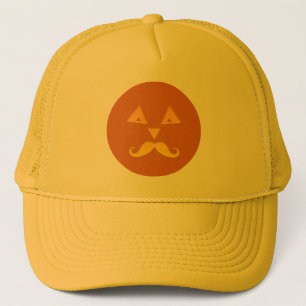 Halloween Mustache Pumpkin-hattar Truckerkeps