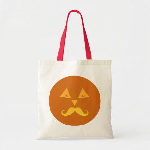 Halloween Mustache Pumpkin-påsar Tygkasse