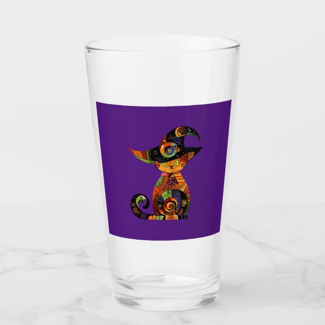 Halloween/mystisk/katt/fall Glaskopp (Framsida)