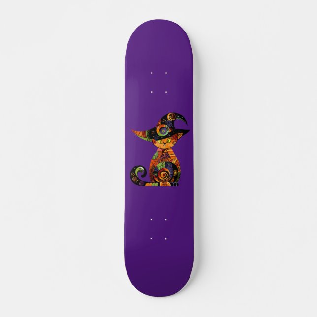 Halloween/mystisk/katt/fall Mini Skateboard Bräda 18,5 Cm (Framsida)
