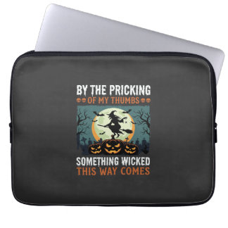 Halloween Något Elak Häxa Pumpa Vintage Laptop Fodral