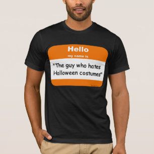 Halloween nametagt-skjorta tee shirt