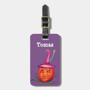 Halloween Namn Luggage Tags för barn Bagagebricka