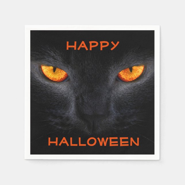 Halloween Napkin/Black Cat Pappersservett (Framsidan)