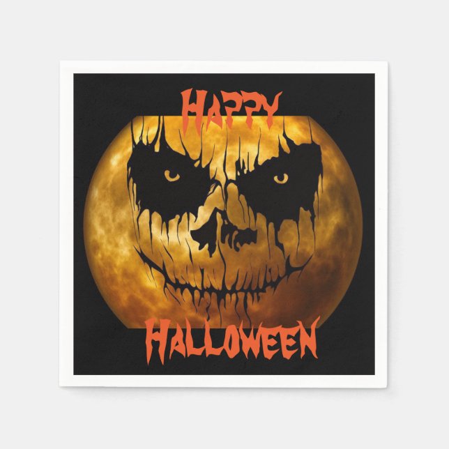 Halloween Napkin/Spooky Måne Pappersservett (Framsidan)