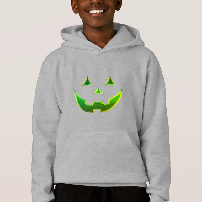 Halloween nära grönt Jack o lantern pumprungar T Shirt (Framsida)