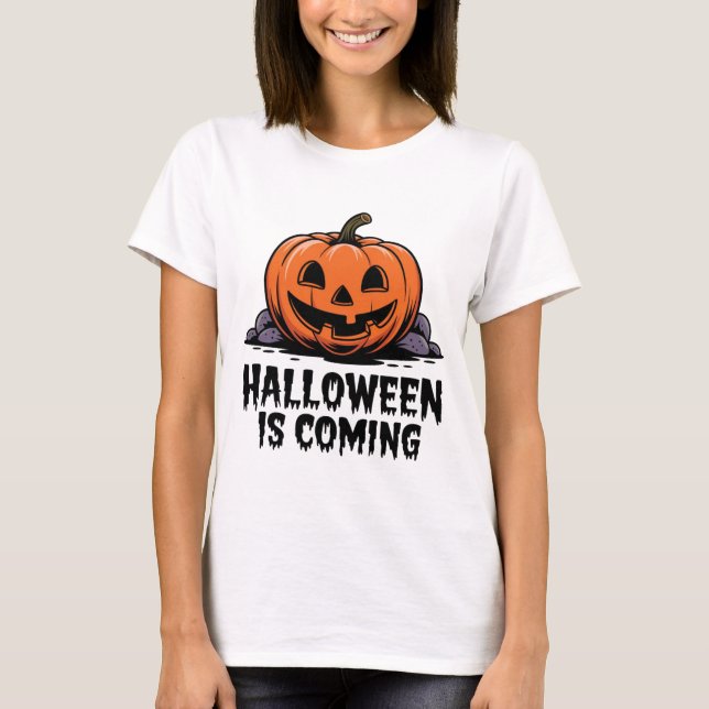 Halloween närmar sig t shirt (Framsida)