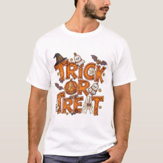 Halloween natt bus eller godis t shirt