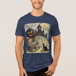 Halloween natt : Den skrämmande svarta pumpavakta T Shirt