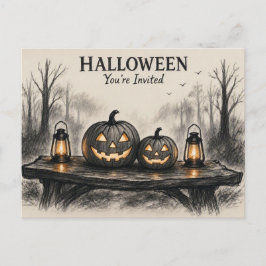 Halloween Natt för Masker & Mysterium Inbjudan Vykort