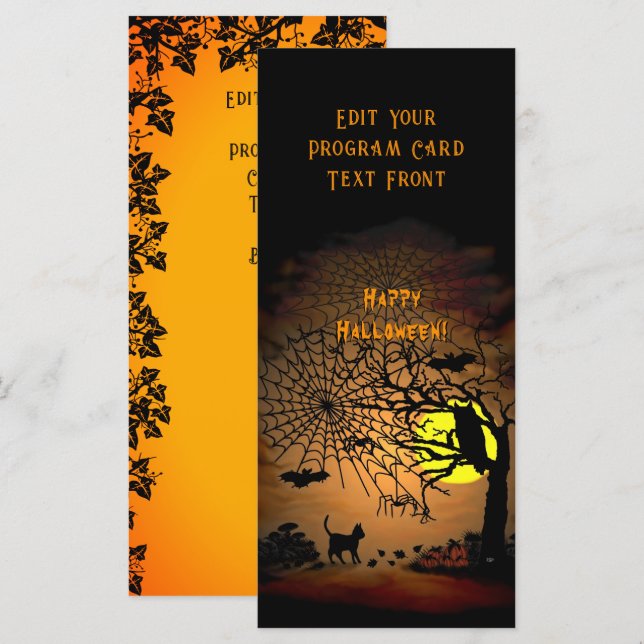 Halloween natt , Gott Halloween! Program (Fram/baksida)