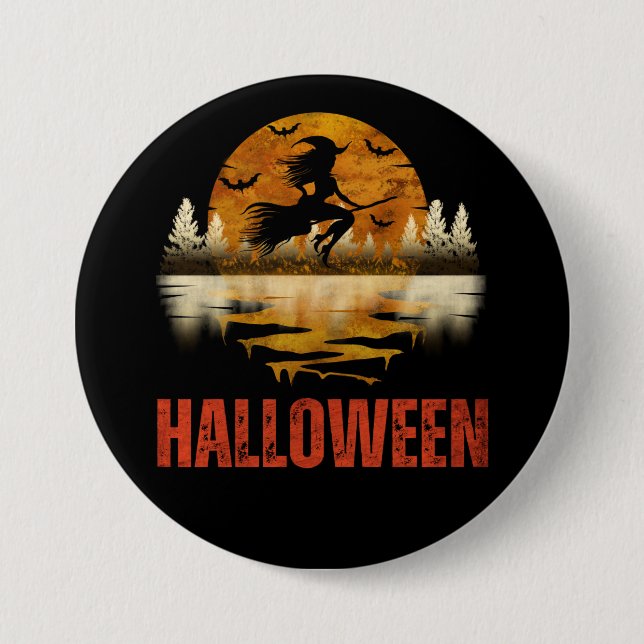 HALLOWEEN NATT HÄXA KNAPP (Framsida)