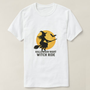 Halloween Natt Häxa Tur T Shirt