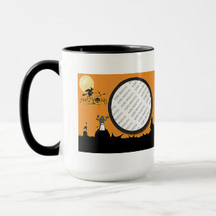 Halloween-natt i Orange glöd Lägg till foto Mugg