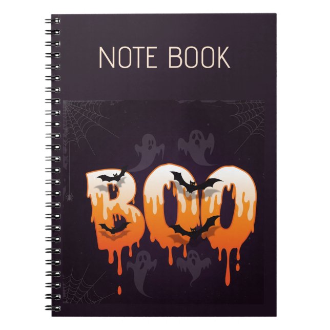 Halloween Natt Illustration Anteckningsbok (Framsidan)