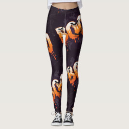 Halloween-natt-illustration Leggings
