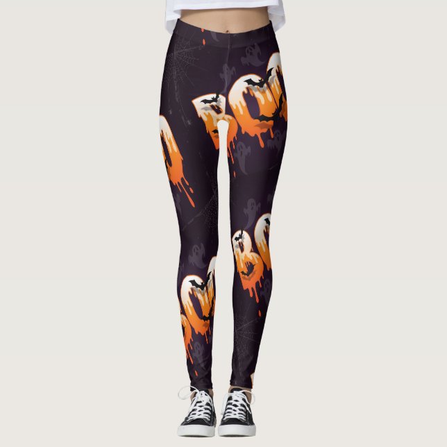 Halloween-natt-illustration Leggings (Framsida)
