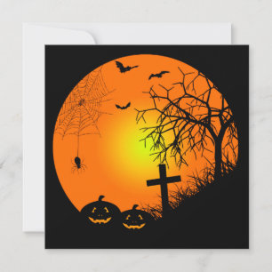 Halloween natt inbjudningar