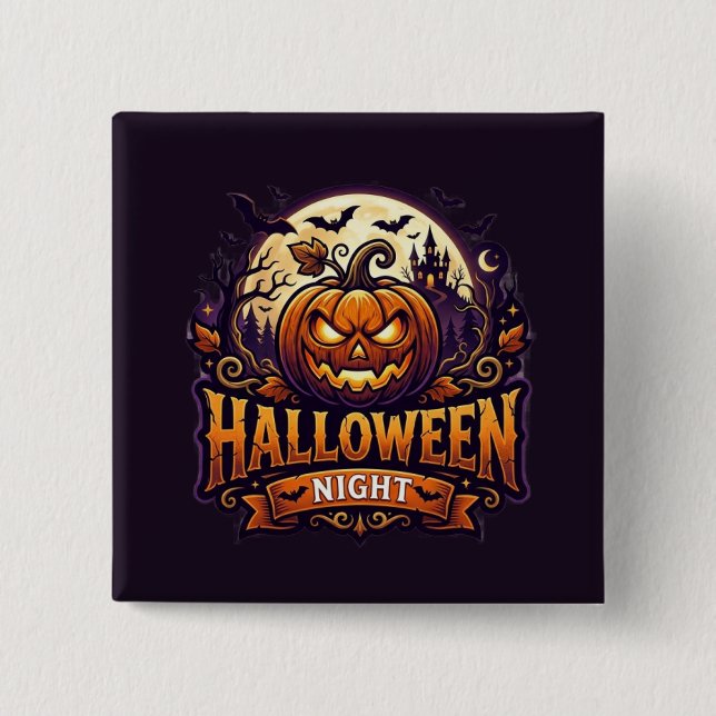Halloween Natt Knapp (Framsida)