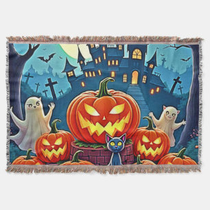 Halloween natt: Kuslig Rolig Konst Filt