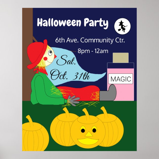 Halloween Natt Magic: Poster (Framsidan)