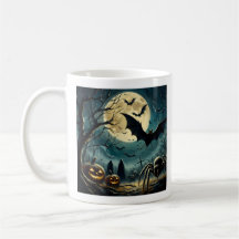 Halloween Natt Scen Mugg