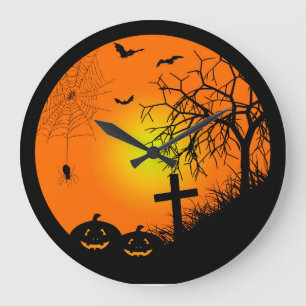 Halloween natt stor klocka