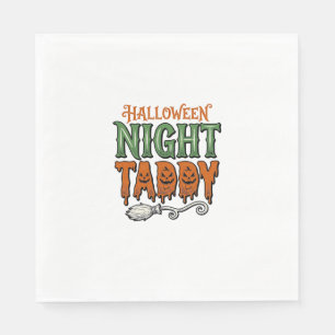 Halloween Natt Taddy Vintage Häxa Kvast Tröja De Pappersservett