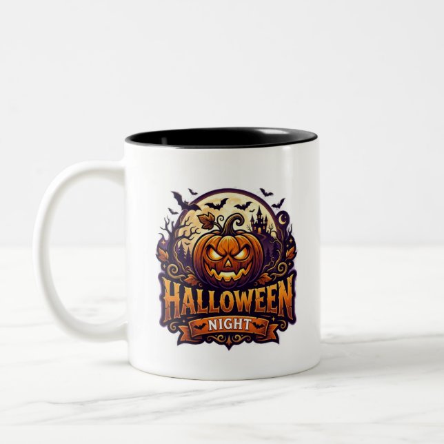 Halloween Natt Två-Tonad Mugg (Vänster)