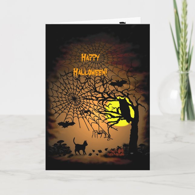 Halloween Natten, Happy halloween! Kort (Framsida)