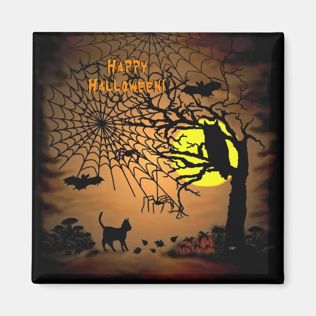 Halloween Natten, Happy halloween! Magnet (Framsidan)