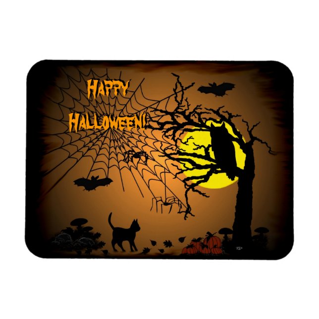Halloween Natten, Happy halloween! Magnet (Horisontell)