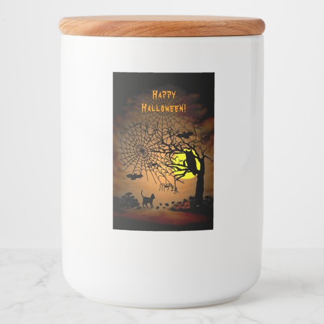 Halloween Natten, Happy halloween! Mat Etikett (Framsida)