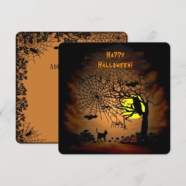 Halloween Natten, Happy halloween! Meny (Fram/baksida)