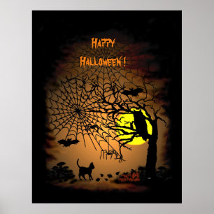 Halloween Natten, Happy halloween! Poster