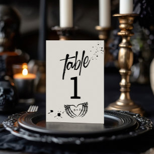 Halloween Natten till den levande Wed Bröllop Bordsnummer