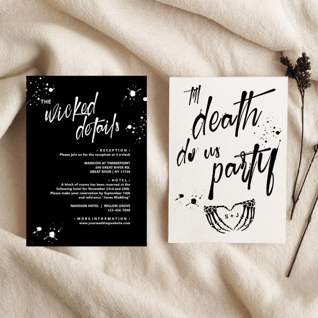 Halloween Natten till den levande Wed Bröllop OSA Kort (Skapare uppladdad)