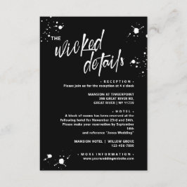 Halloween Natten till den levande Wed Bröllop Tilläggskort