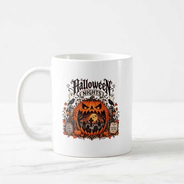 Halloween Nätter Pumpa Mugg (Vänster)