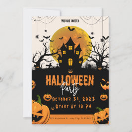 Halloween Nattfest-inbjudan Inbjudningar